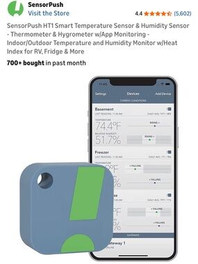 SensorPush HT1 Smart Temperature & Humidity Sensor NIB - Blue